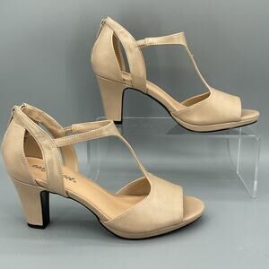 NEW Easy Street Women’s Flash Dress Sandals Nude Size 9.5N